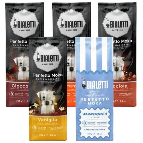 Bialetti Perfetto Moka smaken proefpakket 5 x 250 gram